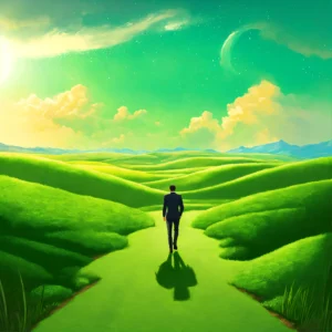 Bild Mann geht seinen Weg