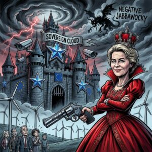 Die böse rote Königin mit geladener Waffe