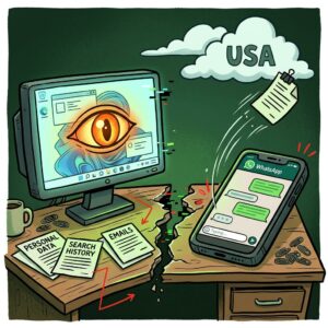 Comic - Whats-App und WIN sind US-Unternehmen